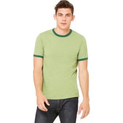 Bella + Canvas 3055C Men's Jersey Short-Sleeve Ringer T-Shirt in Heather Green/For size 2XL | Ringspun Cotton found on Bargain Bro from ShirtSpace for USD $10.47