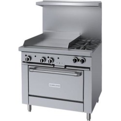 Garland G36-2G24R Liquid Propane 2 Burner 36" Range with 24" Griddle and Standard Oven - 140,000 BTU