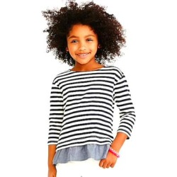 J. Crew Shirts & Tops | Crewcuts Layered Wool Hem Jersey Knit Nautical Top | Color: Blue/White | Size: 12g found on Bargain Bro Philippines from poshmark, inc. for $12.00