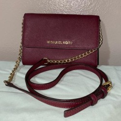 Michael Kors Bags | Michael Kors Leather Crossbody | Color: Black | Size: Os found on Bargain Bro from poshmark, inc. for USD $45.60