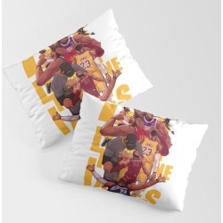 King James Of Champion King Size Pillow Sham by 100artsk - STANDARD SET OF 2 - Cotton