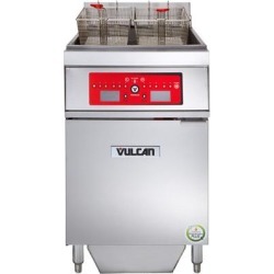 Vulcan 1ER85CF-2 85 lb. Electric Floor Fryer with Computer Controls and KleenScreen Filtration - 480V, 3 Phase, 24 kW