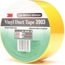 3M 3903 Duct Tape,2 x 50 yd,6.5 mil,Yellow,Vinyl