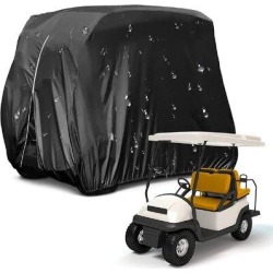 Arlmont & Co. Iova Golf Cart Cover,Waterproof Snowproof Golf Club Cover For 4 Passenger Seat Fit EZ GO,Club Car Precedent in Black | Wayfair found on Bargain Bro from Wayfair for USD $82.05