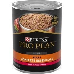 Purina Pro Plan COMPLETE ESSENTIALS Grain Free, High Protein Beef & Peas Entree Pate Wet Dog Food, 13 oz.