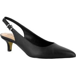 Wide Width Women's Scarlett Slingback Pumps by Bella Vita in Black Leather (Size 7 W) found on Bargain Bro Philippines from Ellos for $104.99