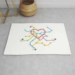 Home Where The Heart Is Modern Throw Rug by Picomodi - 2' x 3'