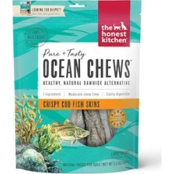The Honest Kitchen Ocean Chews Crispy Cod Fish Skins Dog Treats, 5.5 oz.