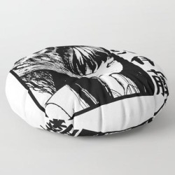Junji Ito - Sad Japanese Anime Aesthetic Floor Pillow by Poser_boy - ROUND - 30" x 30"