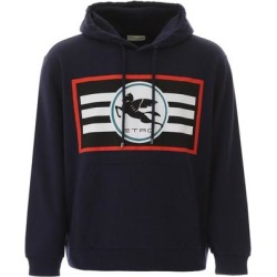 Pegaso Logo Hoodie - Blue - Etro Sweats