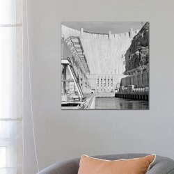 iCanvas "1950s Hoover As Seen From The Concrete Piers Where Transformers Are Located" by Vintage Images Canvas Print