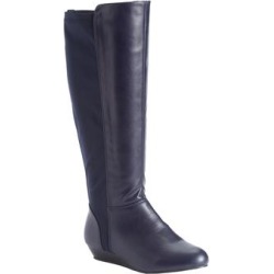 Women's The Claudette Wide Calf Boot by Comfortview in Navy (Size 9 1/2 M) found on Bargain Bro from Jessica London for USD $53.19