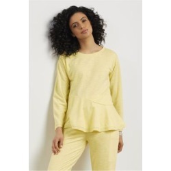 Women's Lanai Pullover Top by Soft Surroundings, in Lemon Grass size XS (2-4)
