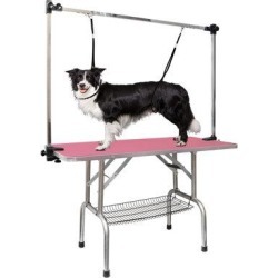 HomLux Dog Grooming Table,Adjustable Home Pet Grooming Tables w/ Arm/Noose/Mesh Tray, Size 64.0 H x 42.0 W x 24.0 D in | Wayfair