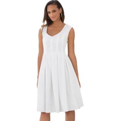 Plus Size Women's Cotton Denim Dress by Jessica London in White (Size 20) found on Bargain Bro from Ellos for USD $68.39