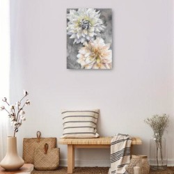 Red Barrel Studio® Blooming Duet By Studio Arts Canvas Art Print Canvas & Fabric in Blue/Gray, Size 24.0 H x 18.0 W x 1.5 D in | Wayfair