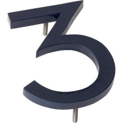 Montague Metal Products Inc. 6 in. Floating Mount House Number Metal in Blue, Size 6.0 H x 4.25 W x 0.31 D in | Wayfair MHN-06-F-NY1-3 found on Bargain Bro from Wayfair for USD $13.63