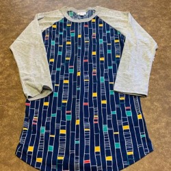 Lularoe Tops | Lularoe Randy Top (#4136) | Color: Blue | Size: Xs found on Bargain Bro from poshmark, inc. for USD $11.40