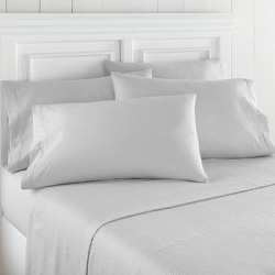 Seersucker Sheet Sets by Shavel Home Products in Fog Gray (Size TWIN)