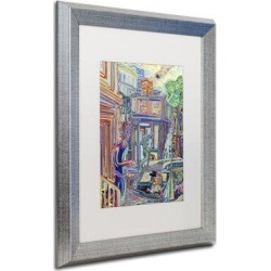 Trademark Fine Art 'Distractions' Framed Painting Print Canvas & Fabric in Blue/Green/Yellow, Size 20.0 H x 16.0 W x 20.0 D in | Wayfair found on Bargain Bro Philippines from Wayfair for $84.99