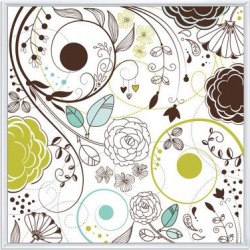 Winston Porter Retro Doodles Flowers - Picture Frame Print on Canvas & Fabric in Brown/White/Yellow | Wayfair 8CB4D266885644A9AF9BF50137393AF0 found on Bargain Bro from Wayfair for USD $47.87
