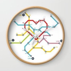Home Where The Heart Is Wall Clock by Picomodi - Natural - White