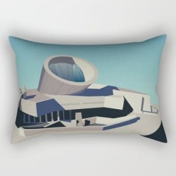 Soviet Modernism: Youth Metro Station In Yerevan, Armenia Rectangular Pillow by Nvard Yerkanian - Small (17" x 12")