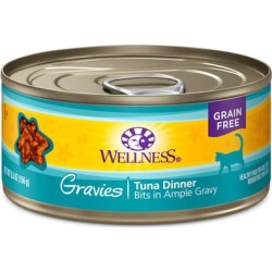 Wellness Complete Health Natural Canned Grain Free Gravies Tuna Dinner Wet Cat Food, 5.5 oz., Case of 12, 12 X 5.5 OZ