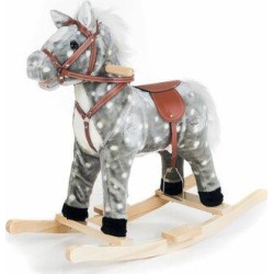 Happy Trails Plush Rocking Horse, Wood in Brown/Gray, Size 26.5 H x 13.5 W in | Wayfair M400012 found on Bargain Bro Philippines from Wayfair for $56.84