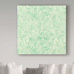 Trademark Fine Art 'Seaweed Green' Graphic Art Print on Wrapped Canvas & Fabric in Black, Size 35.0 H x 35.0 W x 2.0 D in | Wayfair found on Bargain Bro from Wayfair for USD $101.07