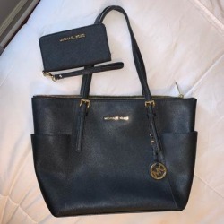 Michael Kors Bags | Matching Black Michael Kors Purse And Wallet | Color: Black | Size: Os found on Bargain Bro from poshmark, inc. for USD $152.00