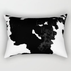 Skins #1 Cow Rectangular Pillow by Jessica Ivy - Small (17" x 12")