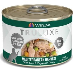 Weruva TruLuxe Mediterranean Harvest with Tuna & Veggies in Gravy Wet Cat Food, 6 oz., Case of 24, 24 X 6 OZ