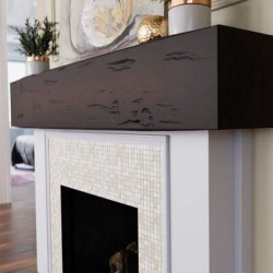 Ekena Millwork Pecky Cypress Faux Wood Fireplace Mantel in Brown, Size 6.0 H x 36.0 W x 8.0 D in | Wayfair MANUPC06X08X36ZM found on Bargain Bro Philippines from Wayfair for $221.59