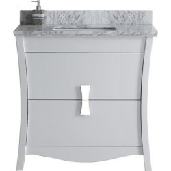 36-in. W Floor Mount White Vanity Set For 1 Hole Drilling Bianca Carara Top White UM Sink - American Imanginations AI-18311 found on Bargain Bro from totally furniture for USD $1,082.54