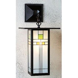 Arroyo Craftsman Franklin 1-Light Outdoor Wall Lantern Glass, Size 15.125 H x 9.0 W x 11.75 D in | Wayfair FB-9LSACS-AB found on Bargain Bro Philippines from Wayfair for $436.04