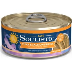 Soulistic Pate Tuna & Salmon Dinner in a Hydrating Puree Wet Cat Food, 5.5 oz.