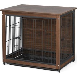 Pet Crate End Table, Wooden Wire Dog Kennel