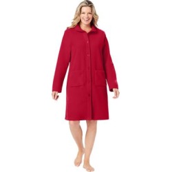 Plus Size Women's Fleece Robe by Only Necessities in Classic Red (Size 4X) found on Bargain Bro from Ellos for USD $22.79