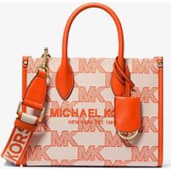 Michael Kors Mirella Small Logo Jacquard Crossbody Bag Orange One Size found on Bargain Bro from Michael Kors for USD $151.24