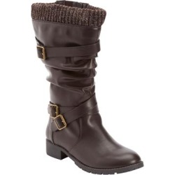 Wide Width Women's The Eden Wide Calf Boot by Comfortview in Brown (Size 9 1/2 W) found on Bargain Bro Philippines from Woman Within for $89.99