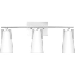 Quoizel Miriam 22 1/2"W Polished Chrome 3-Light Bath Light