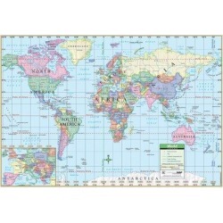 Universal Map Universal World Map 0.25" x 8.5", Size 0.25 H x 8.5 W x 0.25 D in | Wayfair 17479