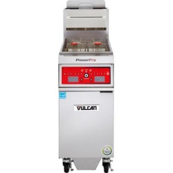 Vulcan 1VK85CF-2 PowerFry5 85-90 lb. Liquid Propane Floor Fryer with Computer Controls and KleenScreen Filtration System - 90,000 BTU