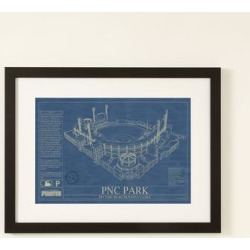 Baseball Stadium Blueprints - PNC Park, Pittsburgh Pirates, Framed found on Bargain Bro Philippines from uncommongoods.com for $185.00