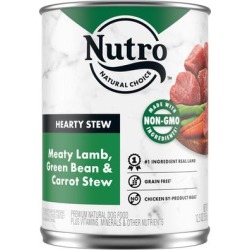 Nutro Cuts in Gravy Meaty Lamb, Green Bean & Carrot Hearty Stew Adult Canned Wet Dog Food, 12.5 oz.