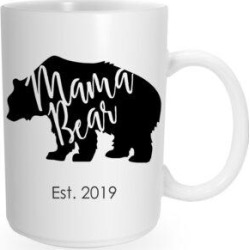 Trinx Mama Bear Coffee MugCeramic in Black/Brown/White, Size 5.5 H x 2.25 W in | Wayfair A436EE93D38749A48528F2647D605F89