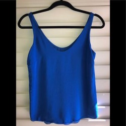 J. Crew Tops | Blue J Crew Sleeveless Top | Color: Blue | Size: 00 found on Bargain Bro from poshmark, inc. for USD $18.24
