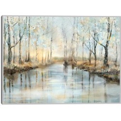Red Barrel Studio® Calm Reflections II By Studio Arts Canvas Art Print Canvas & Fabric in Gray, Size 43.0 H x 57.0 W x 1.5 D in | Wayfair