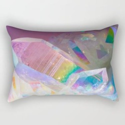 Opal Aura Quartz Crystal 1 Rectangular Pillow by Aura By Mj - Small (17" x 12")